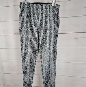 F. Forward Black White Pants Size L NWT #B61